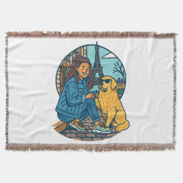 Cobertor Best Dog Mom Ever in Paris