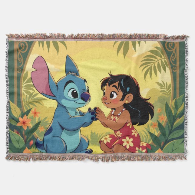Cobertor Beste Freunde fürs Leben – Lilo & Stitch   (Frente)