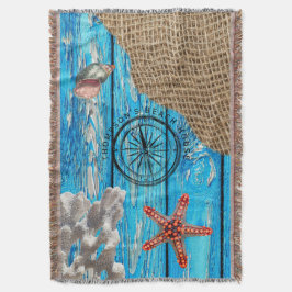 Cobertor Bico-estrelado de madeira azul-russo