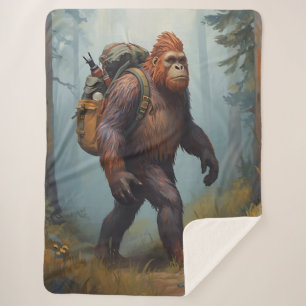 Cobertor Bigfoot Sasquatch caminhada Sherpa