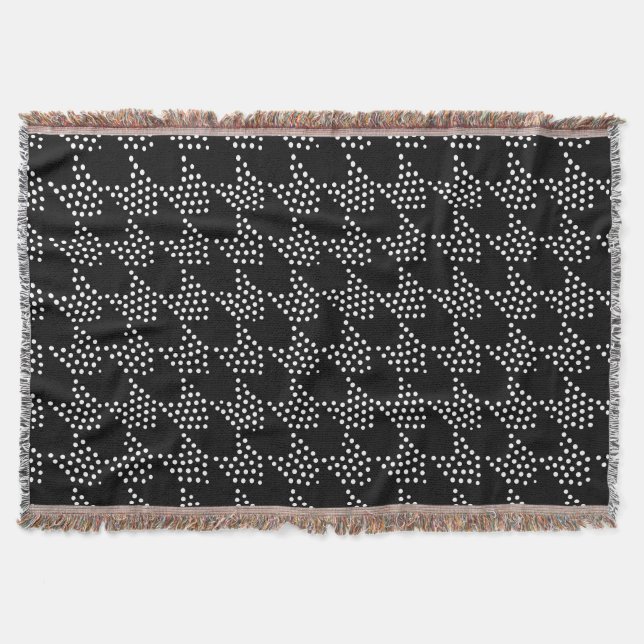Cobertor Black and white dotted tooth hound pattern (Frente)