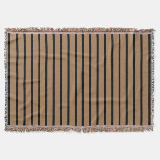 Cobertor Black Brown Stripes