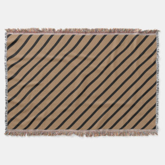 Cobertor Black Brown Stripes