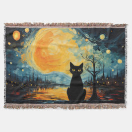 Cobertor Black Cat e Starry Night