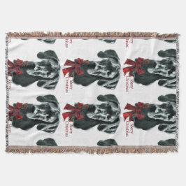 Cobertor Black Great Dane Christmas