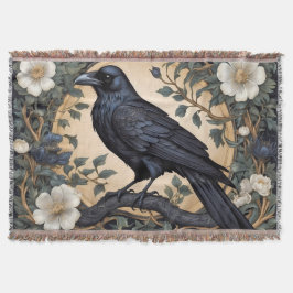Cobertor Black Raven William Morris Inspirado