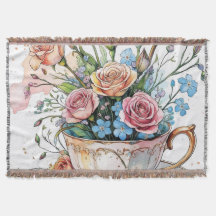 Blanket de borboleta floral Elegante