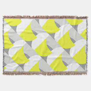 Cobertor Blanket de Cinza Amarelo minimalista de abstrato A