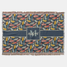 Blanket De Tecidos Brancos De Boho Featherado