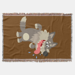 Cobertor Blanket do Lobo do Cartoon Famoso e Bonito