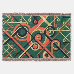Cobertor Blanket geométrico da Deco de Arte Elegante Dourad