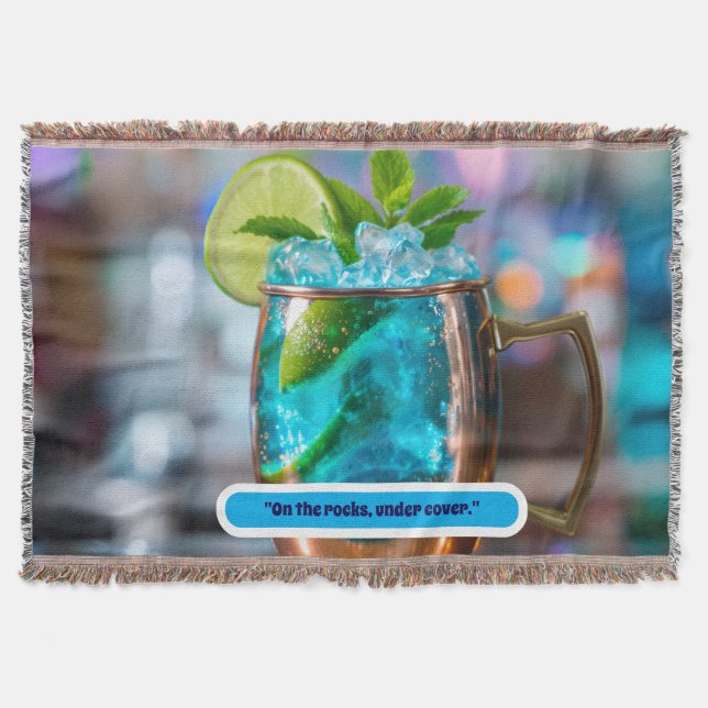 Cobertor Blanket throw with cocktail  (Frente)