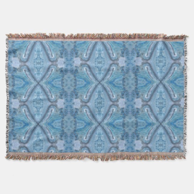 Cobertor Blue Geométrico Mandala (Frente)