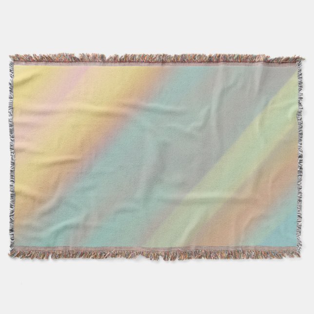 Cobertor Blue Green Beach House Watercolor Pattern (Frente)