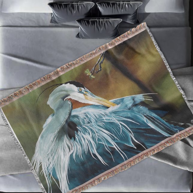 Cobertor Blue Heron Bird (Criador carregado)