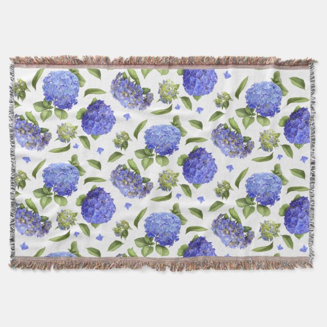 Cobertor Blue Hydrangeas (Frente)