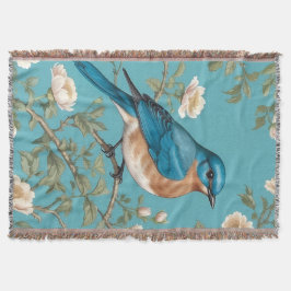 Cobertor Bluebird William Morris Inspirou Turquois