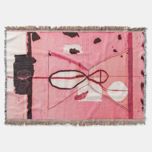 Cobertor Blush Kilim: Arte do Patrimônio Marroquino Rosa