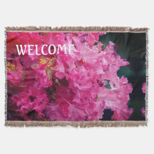 Cobertor Boa vinda cor-de-rosa ideal floral das flores
