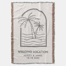 Cobertor Boho Beach Wedding Blanket para Bride & Groom