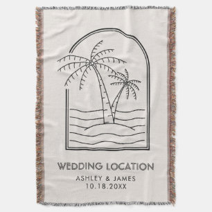 Cobertor Boho Beach Wedding Blanket para Bride & Groom