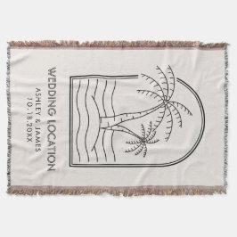Cobertor Boho Beach Wedding Blanket para Bride & Groom