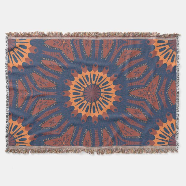 Cobertor Boho Bloom Mandala (Frente)