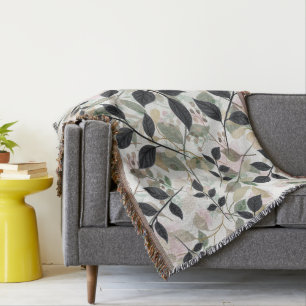 Cobertor Boho Botânico: Véus Pastel da Natureza