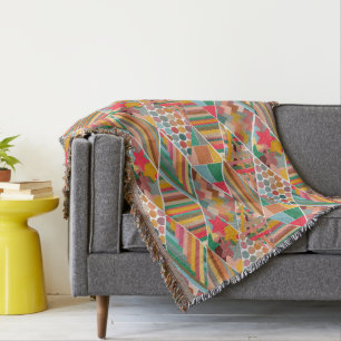 Cobertor Boho Crazy Quilt