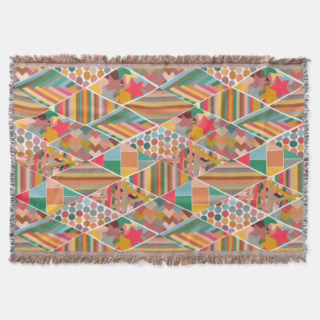 Cobertor Boho Crazy Quilt (Frente)