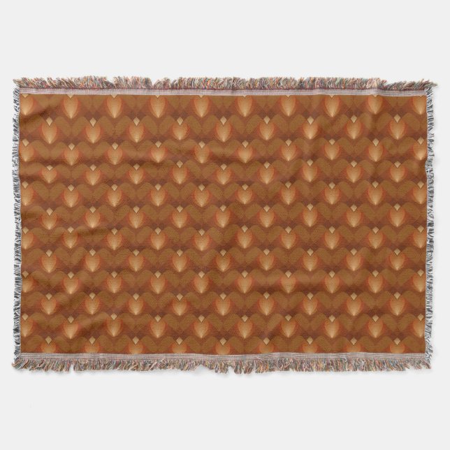 Cobertor Boho Retro Padrão no Estilo 70s (Frente)