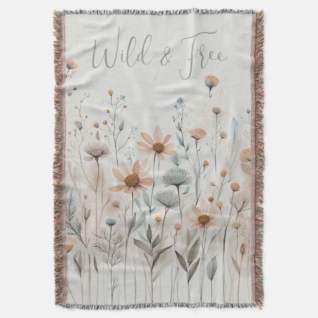 Cobertor Boho Wildflower (Frente Vertical)