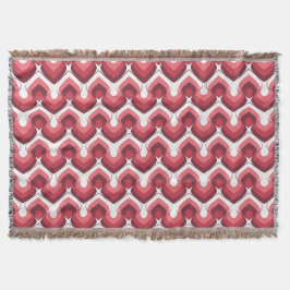 Cobertor Bold Retro Modern Motif in Pinks