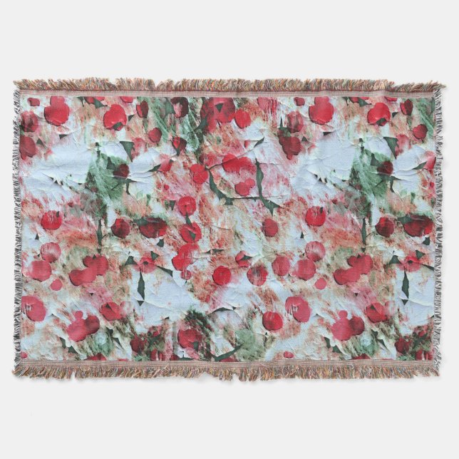 Cobertor Bolinhas Vermelha Cor-de-rosa Suja Decadência do G (Frente)