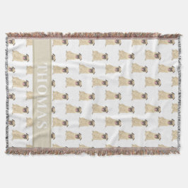 Cobertor Bolsa de Bebê de Pug Personalizada