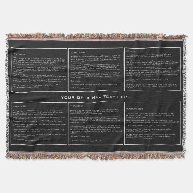 Cobertor Bolsa de lançamento personalizada do Piadas (Frente)