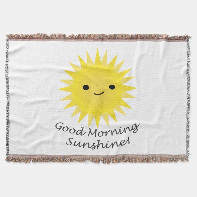 Cobertor Bom dia Sunshine Cute Kawaii Sun (Frente)