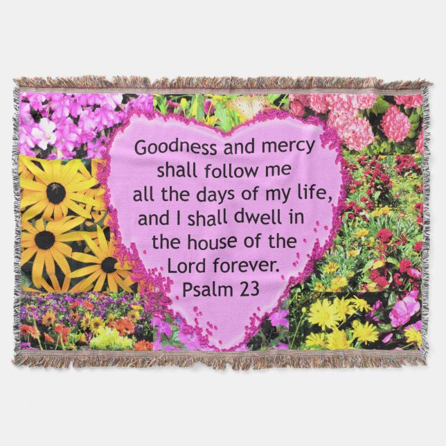 COBERTOR BONITA FLORAL PSALM 23 DESIGN (Frente)