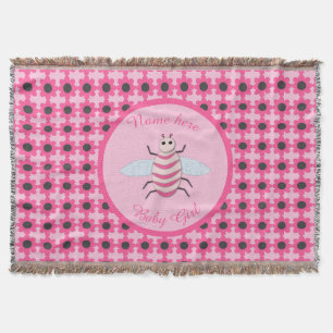 Cobertor Bonito Bebê Rosa Personalizada