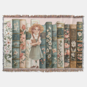 Cobertor Book Lover Anne of Green Gables Livros Florais