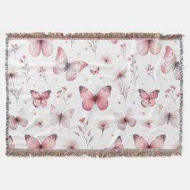 Cobertor Borboletas Rosa