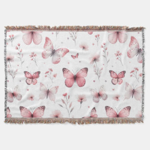 Cobertor Borboletas Rosa