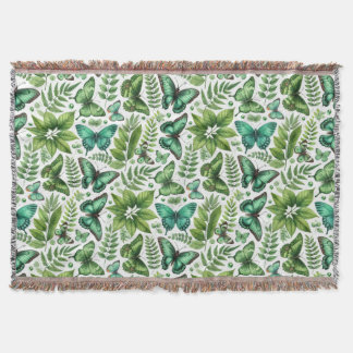 Cobertor Borboletas Verde-Azuladas