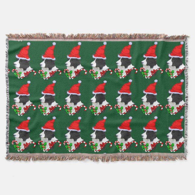 Cobertor Border Collie Christmas (Frente)