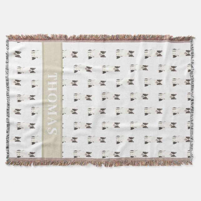 Cobertor Border Collie Personalizado (Frente)