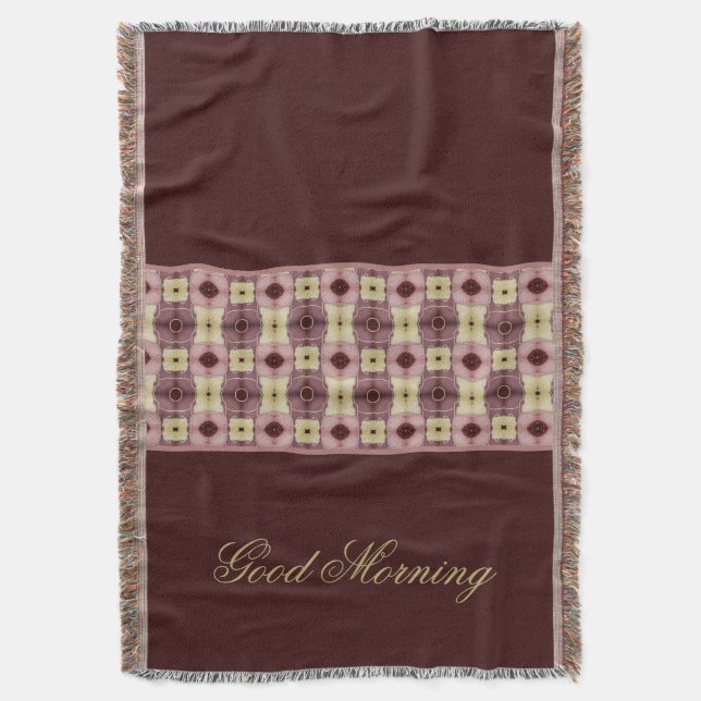 Cobertor Borgonha E Rosa (Frente Vertical)