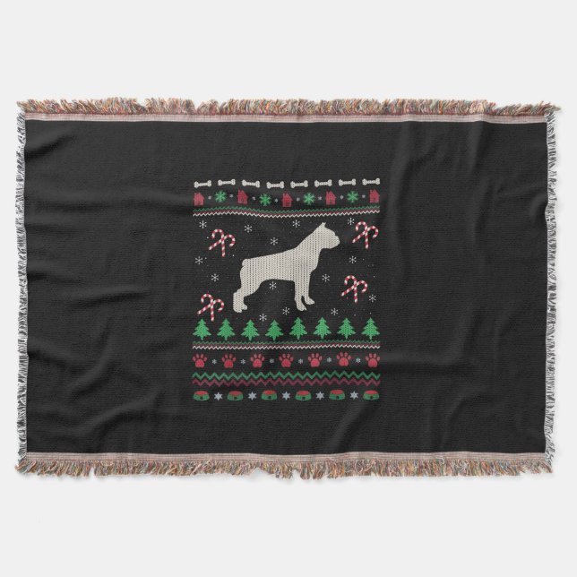 Cobertor Boston Terrier Dog Xmas doa Boston Terrier (Frente)