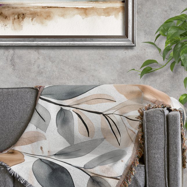 Cobertor Botânica da Natureza (Add style to your room and get cozy all at the same time with this pretty throw blanket.)