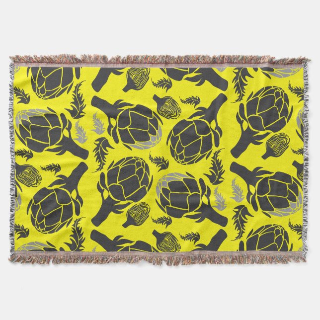 Cobertor Botanical Artichoke Art Home Decor (Frente)