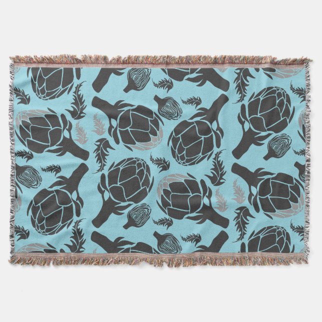 Cobertor Botanical Artichoke Art Home Decor (Frente)